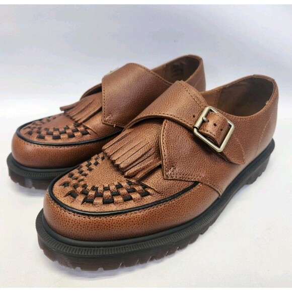 New Dr. Martens  Leather Buckle RAMSEY MONK KLT Creepers Whiskey Men’s Size 13
